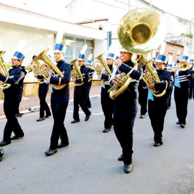 A Banda Marcial de Itu abrilhantou o evento